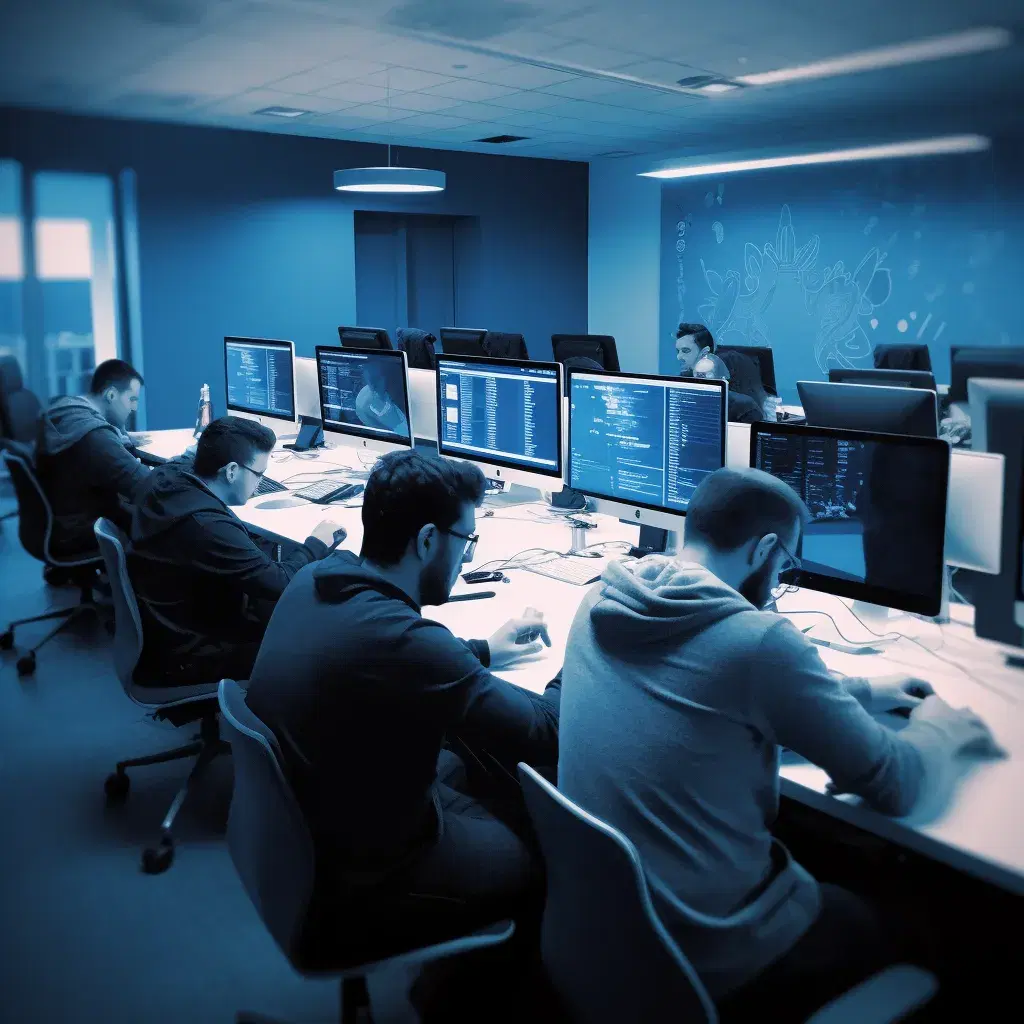 team developing an MVP